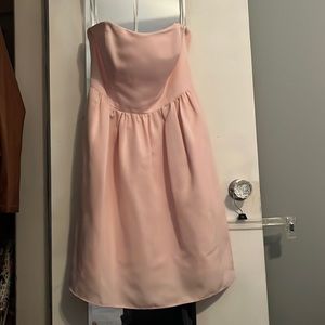 Blush bridesmaid dress, David’s Bridal